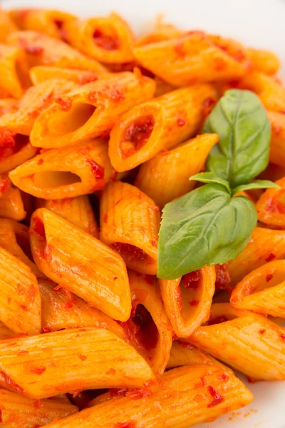 Kryddig tomatsås Pasta — Stockfoto