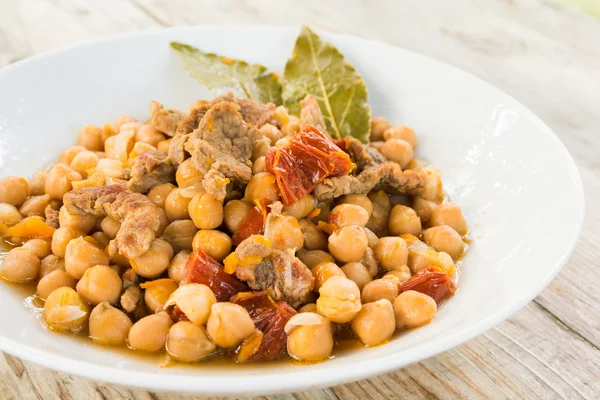Chickpea and meat stew — Stock Photo, Image