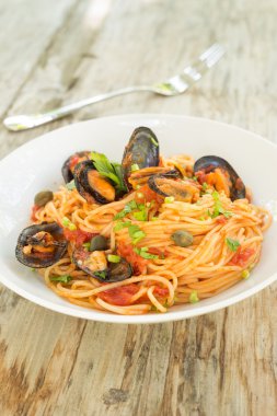 Midye ve domatesli spagetti, Akdeniz mutfağı