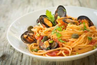 Midye ve domatesli spagetti, Akdeniz mutfağı
