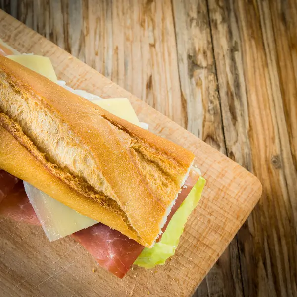 Sanduíche Prosciutto Crudo — Fotografia de Stock