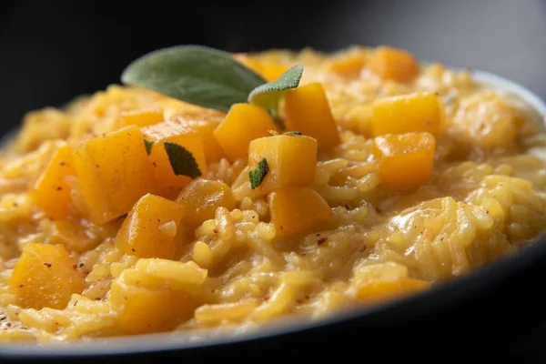 Pumpkin Cheese Risotto Close ストック写真