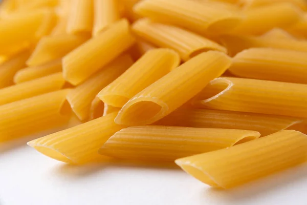 Food Close Raw Penne Pasta — Stock fotografie