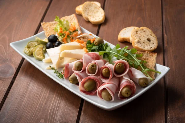 Food Close Delicious Appetizers — Stock Photo, Image