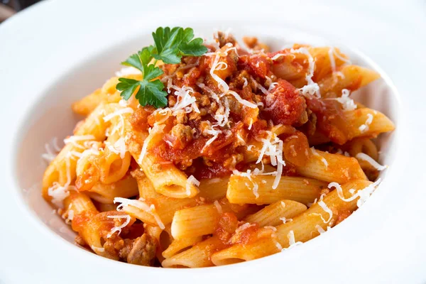 Bolognese Pasta Italian Cuisine — Stock fotografie