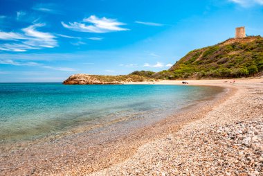 Sardinya, Domus de Maria, Chia, plaj, İtalya, Avrupa 