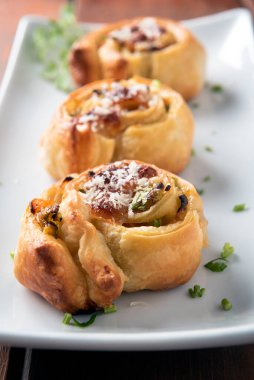 Lezzetli dürüm, yakın çekim.