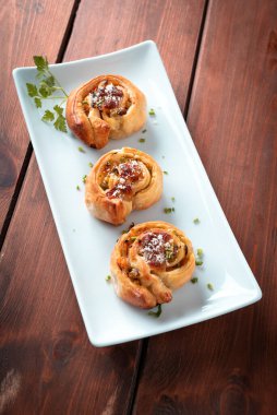 Lezzetli dürüm, yakın çekim.