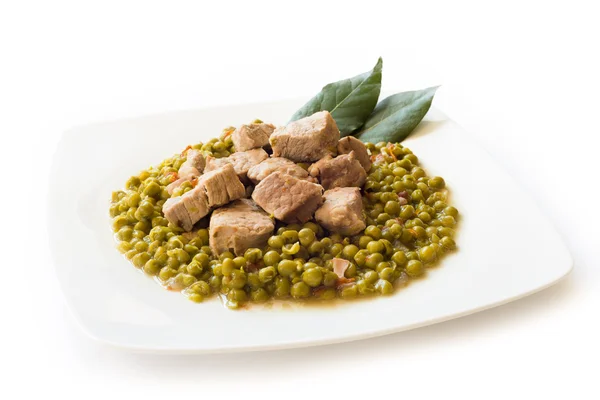 Meat and spring pea stew — Stock Photo, Image
