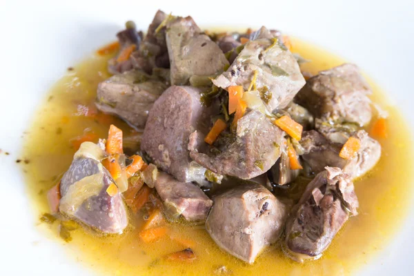 Coratella stew, Italian Cuisine — Stock Photo, Image