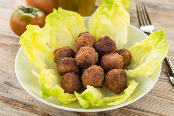 Fried Beef Meatballs — Stock Photo, Image