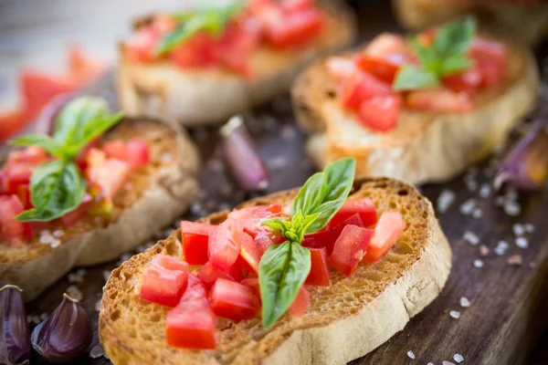 Italské bruschette — Stock fotografie