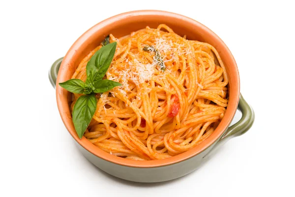 Tomaat, spaghetti — Stockfoto