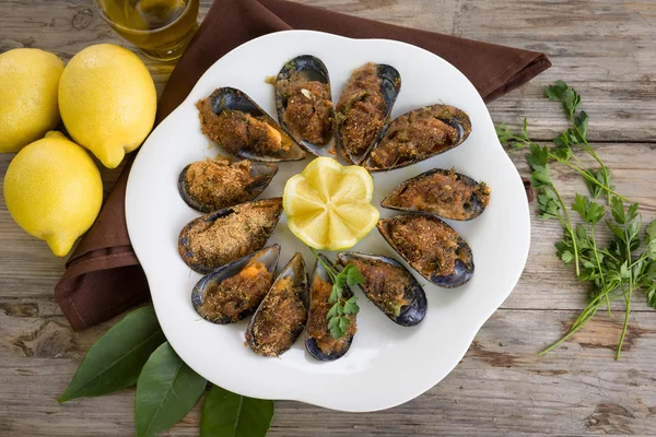 Mussels Gratin — Stock Photo, Image