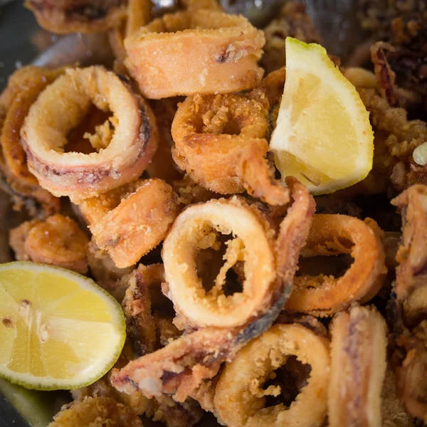 Anelli di calamaro fritto — Foto Stock