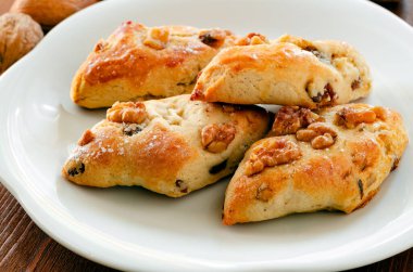 Lezzetli taze pastanın yakın plan görüntüsü