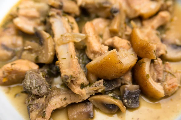 Pork and mushroom stew — Stock Photo, Image