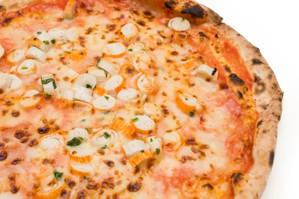 Pizza with surimi — Stock Photo, Image