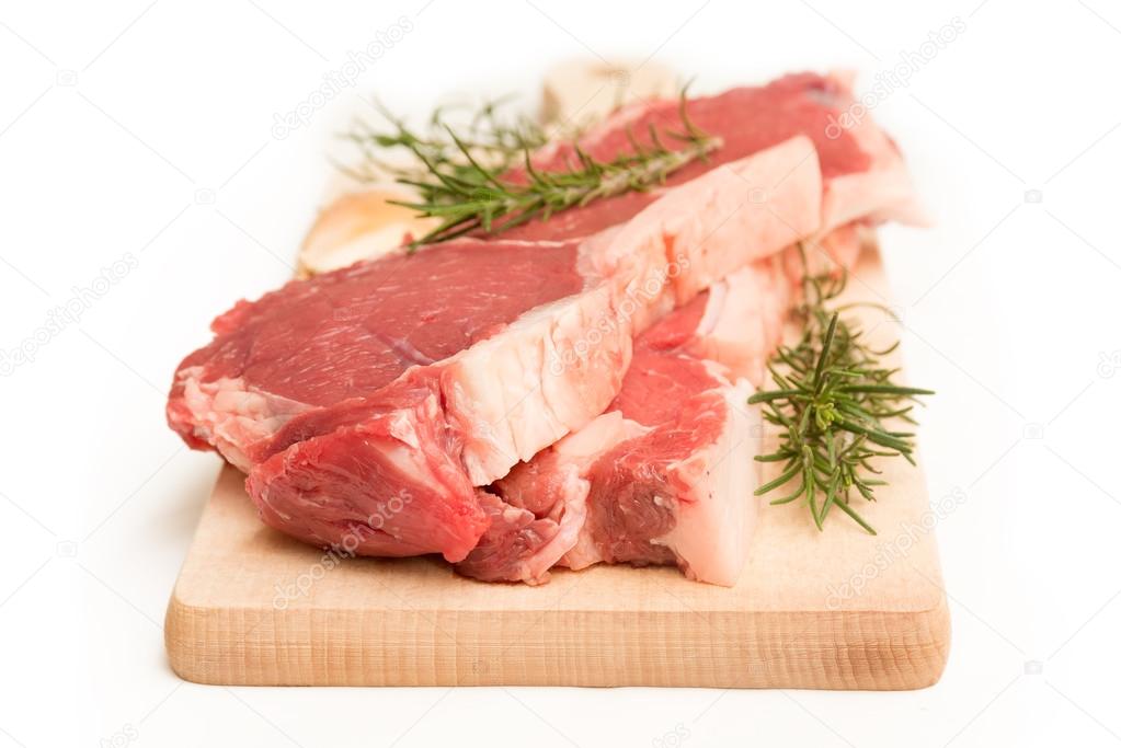 Fresh beef steaks