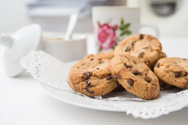 Galletas Americanas Con Chispas Chocolate —  Fotos de Stock