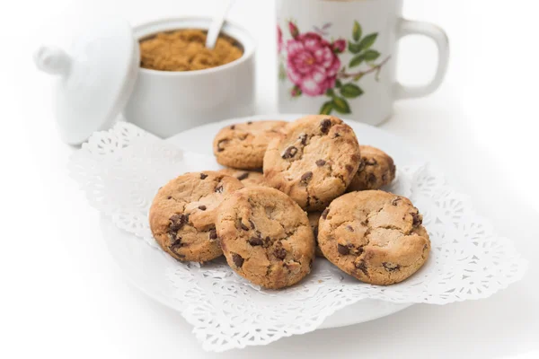 Galletas Americanas Con Chispas Chocolate —  Fotos de Stock