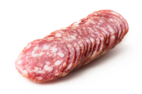 Fette di salame italiano — Foto Stock