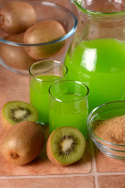 Kiwi juice in the glass — Stock Photo, Image