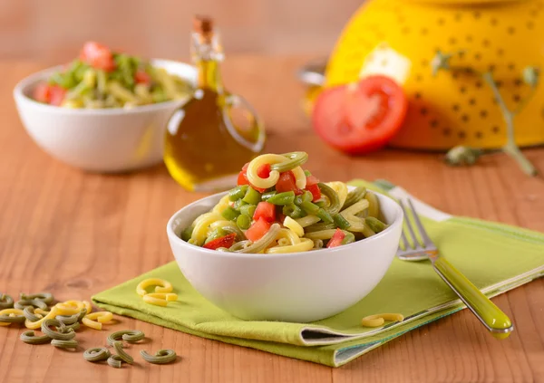 Egg pasta two color — Stock Photo, Image