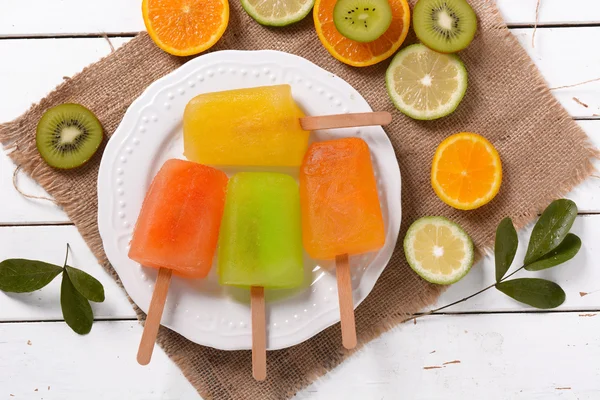 Icicles fruit with ingredients — Stock Photo, Image