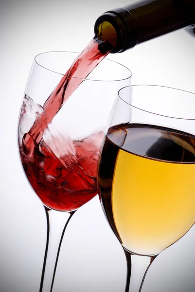 Poured red wine — Stock Photo, Image