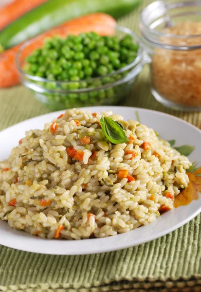Risotto with assorted vegetables — Stock Photo, Image