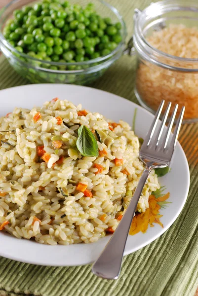 Risotto with assorted vegetables — Stock Photo, Image