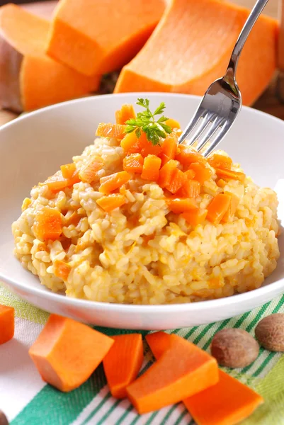 Risotto de calabaza en el plato —  Fotos de Stock