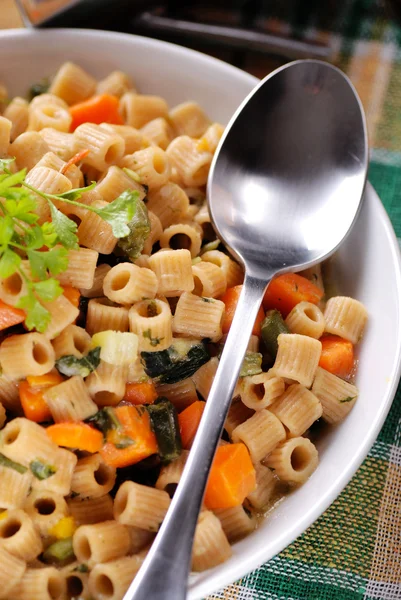 Plate of Minestrone Soup — Stock Photo, Image