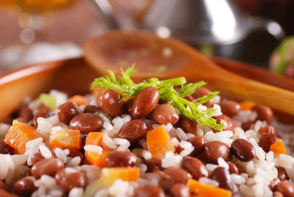 Sopa de arroz y frijoles —  Fotos de Stock