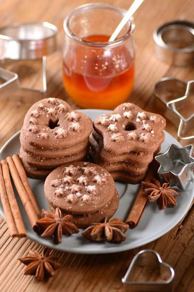 Chocolate biscuits homemade — Stock Photo, Image