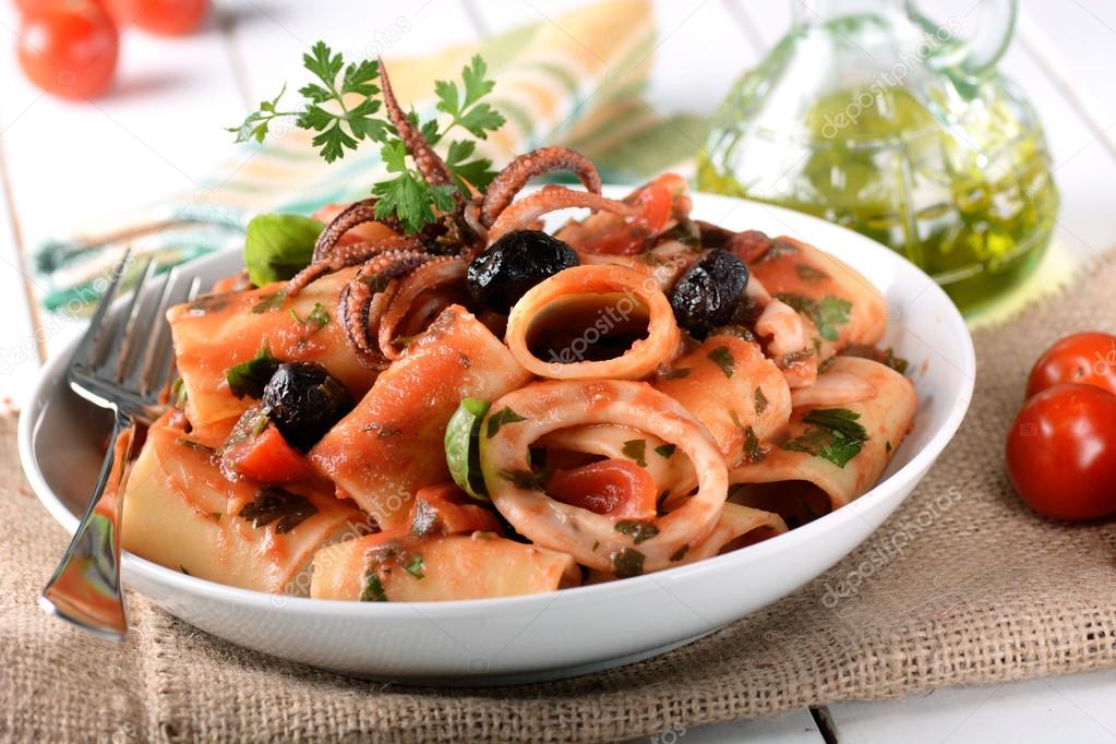 Pasta with squid Stock Photo by ©al1962 80312720