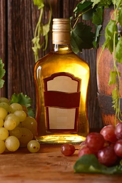 Liqueur in the glass bottle — Stock Photo, Image