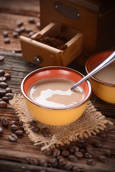 Yogurt flavored coffee — Stock Photo, Image