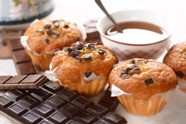 Muffins de chocolate caseiros — Fotografia de Stock