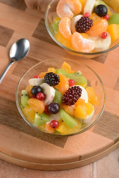 Fruit salad in the bowl — Stock Photo, Image
