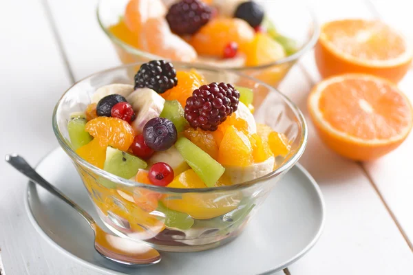 Fruit salad in the bowl — Stock Photo, Image