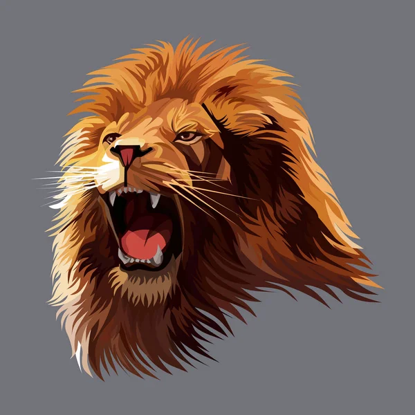 ライオンの頭ベクトル図 — ストックベクタ