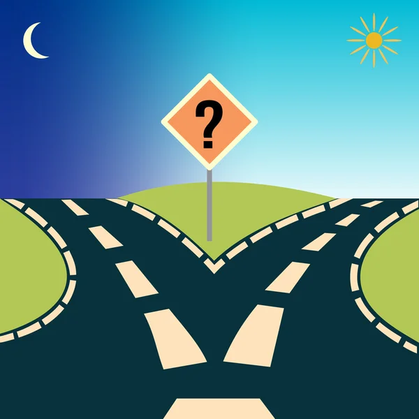 çatallı road, kavramı tasvir eden: seçimler veya seçme