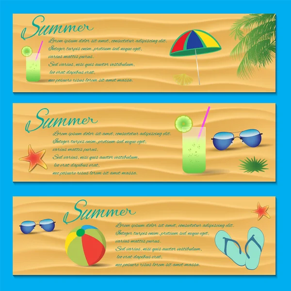 Summer Flyer Template — Stock Vector