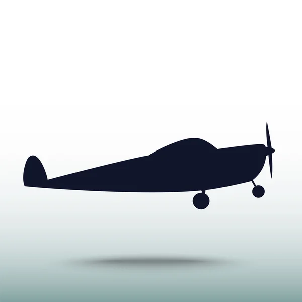 Icono del avión, ilustración vectorial. Estilo de diseño plano — Vector de stock