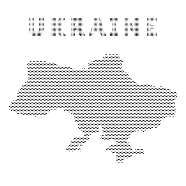 Ukraine-Karte mit grauem Punkt. — Stockvektor