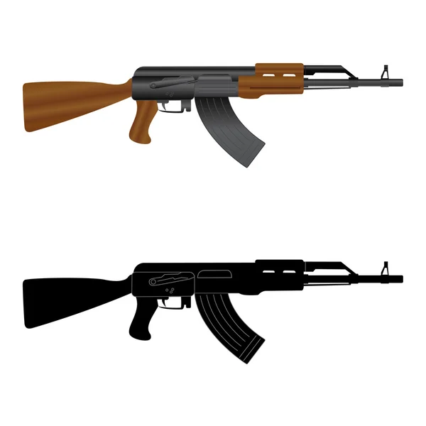 Saldırı tüfeği ak 47 — Stok Vektör