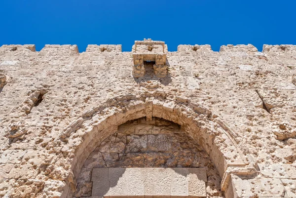 Upper part of Zion Gate, Jerusalem — Stock Photo, Image