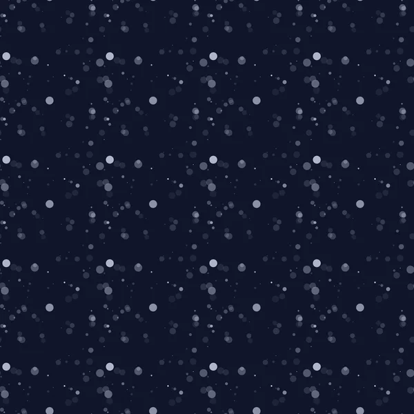 Vit snö faller på mörk bakgrund — Stock vektor